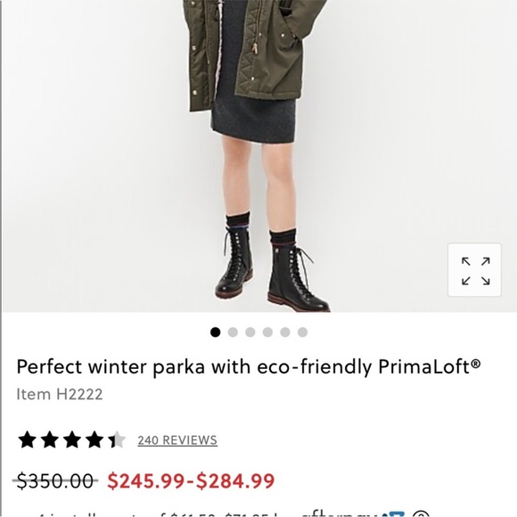 J. Crew Perfect winter parka with eco-friendly PrimaLoft® - Picture 9 of 9